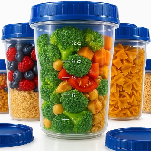 Pack litre plastic food - 6, 1