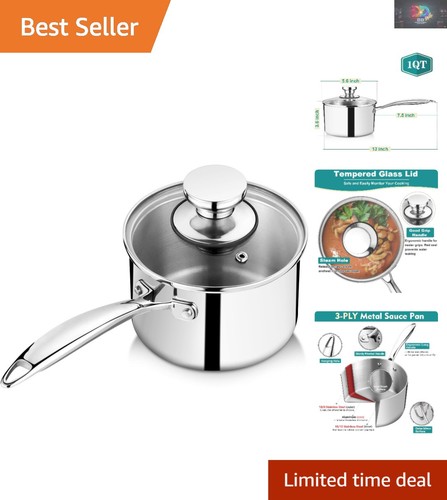 Quart tri ply stainless - 1-quart,