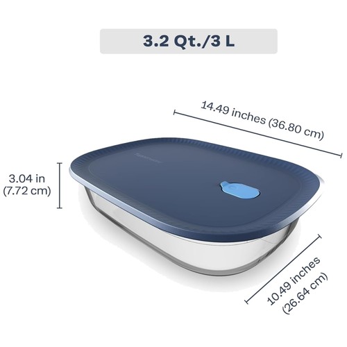Large borosilicate glass food - large,