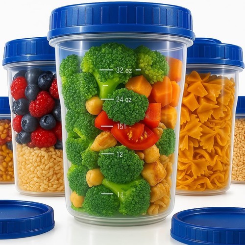 Plastic soup containers - plastic,