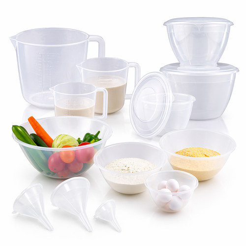 Clear plastic measuring - plastic, jugs